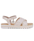 NINE WEST Little and Big Girls Stella Sandal Gold Tone